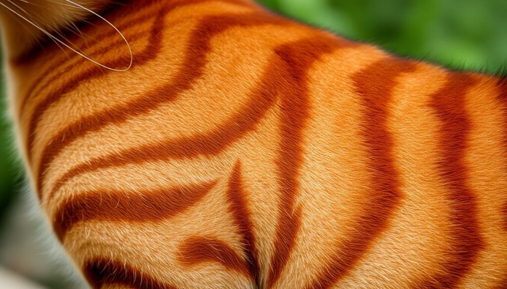Abyssinian tabby cat coat patterns