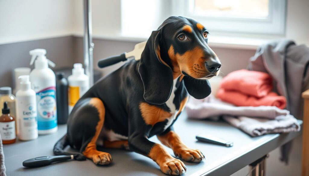 Black and Tan Coonhound Grooming