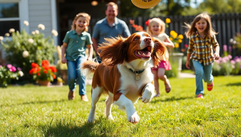 Brittany Spaniel with Family Brittany Spaniel with Family