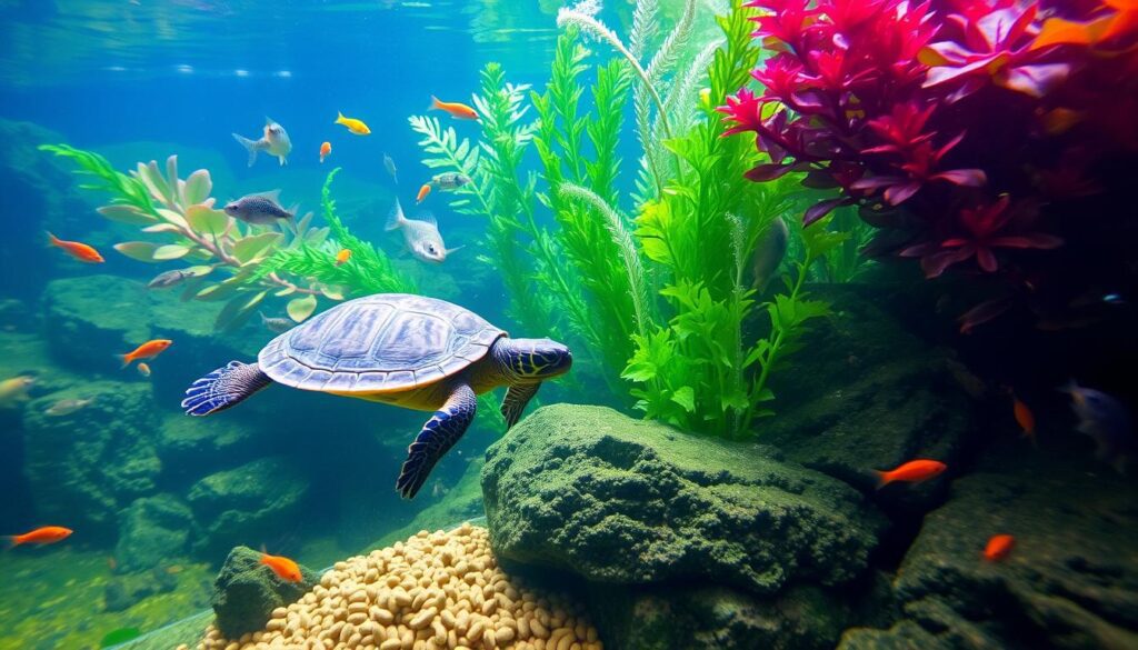 Feeding turtles Feeding turtles