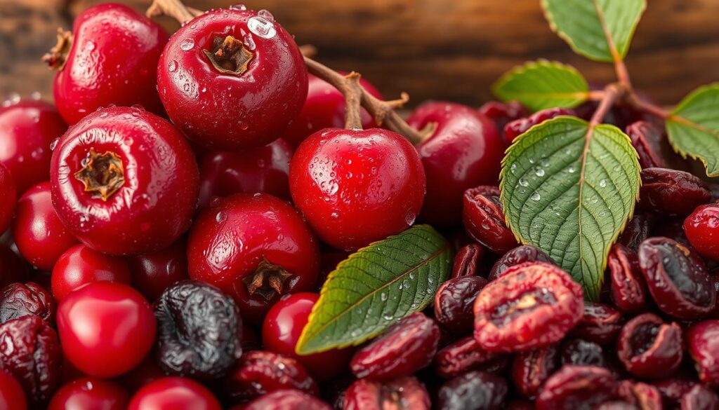 Fresh and dried cranberries Fresh and dried cranberries