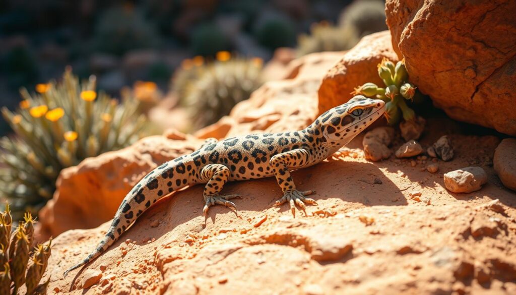 Leopard gecko in natural habitat