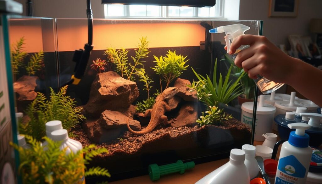 bearded dragon habitat maintenance