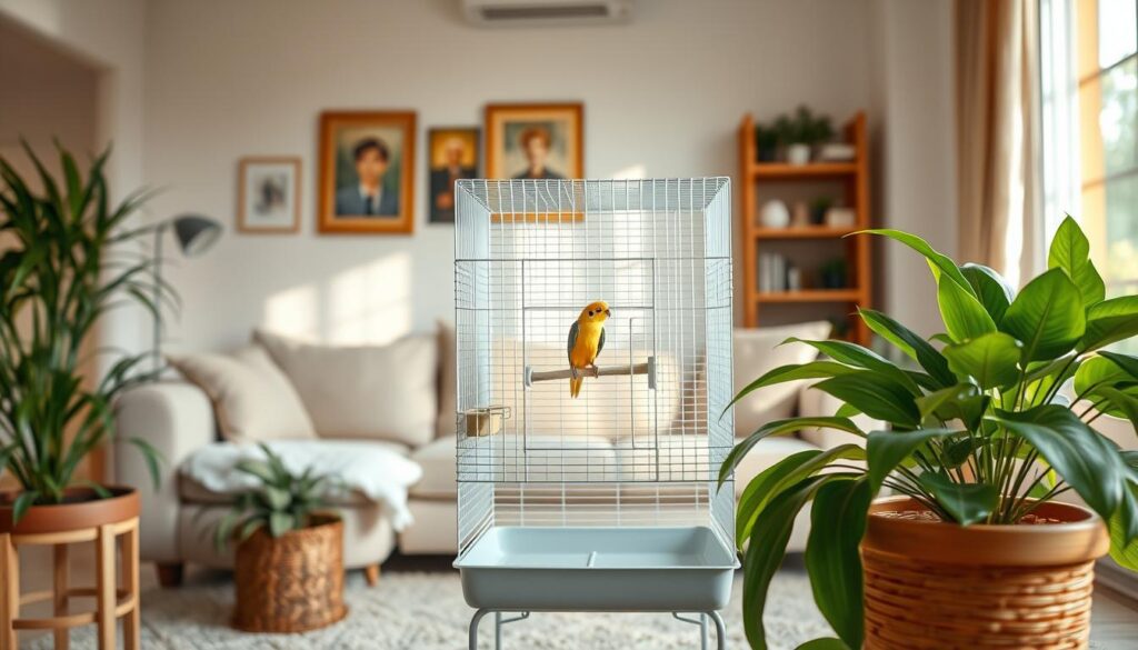 cockatiel cage placement
