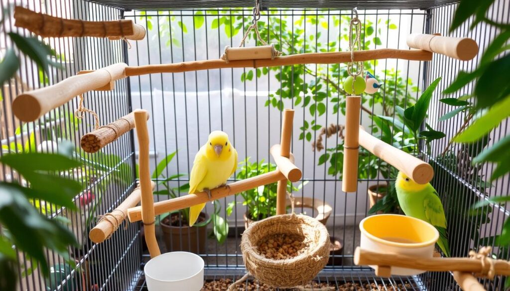 cockatiel cage setup