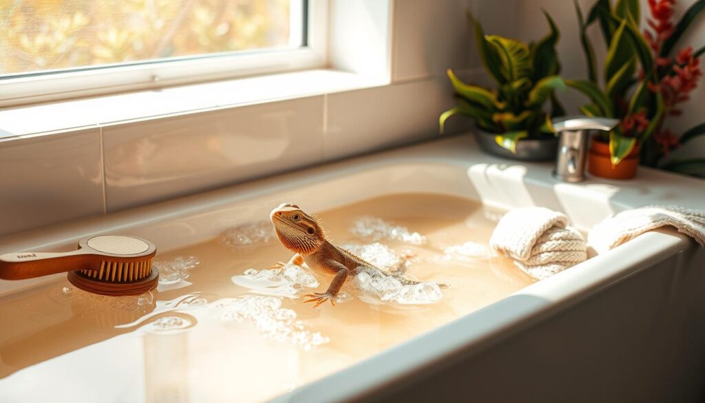 how to clean a bearded dragon