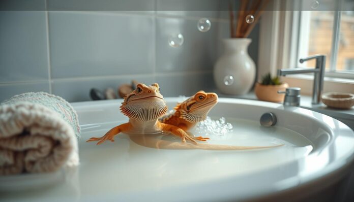 how to clean a bearded dragon