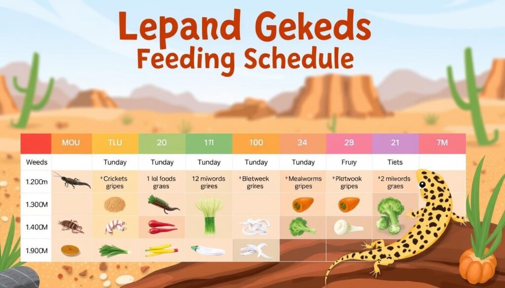 leopard gecko feeding schedule