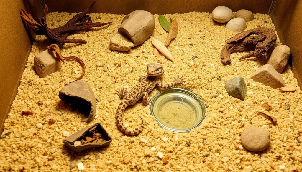 leopard gecko habitat substrate
