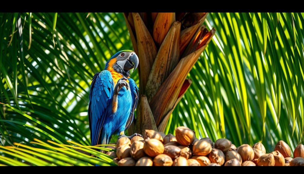 macaw feeding
