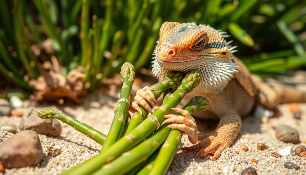 asparagus and bearded dragon care
