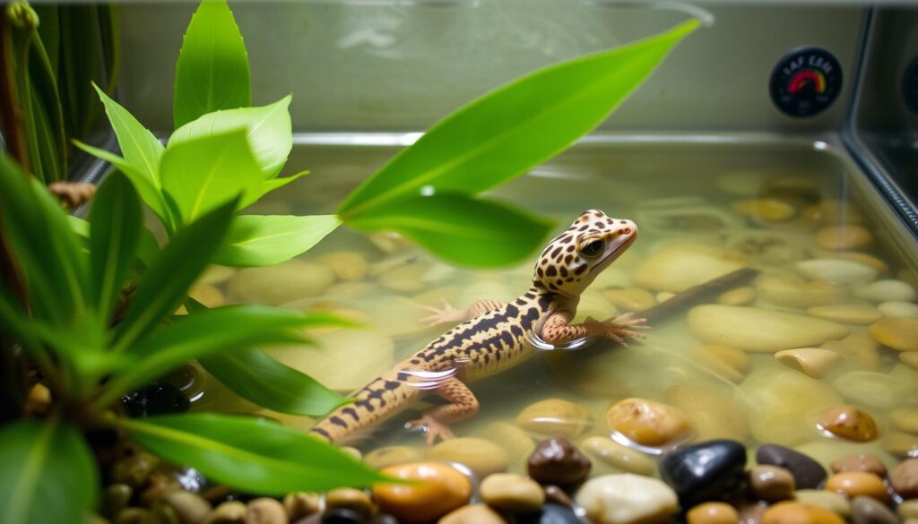 leopard gecko bath temperature