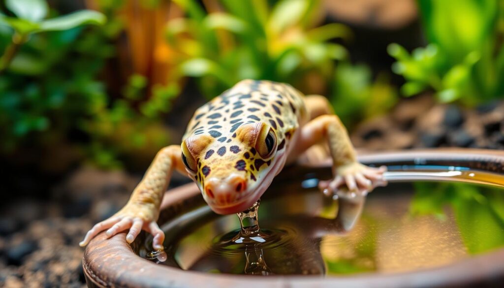 leopard gecko water consumption