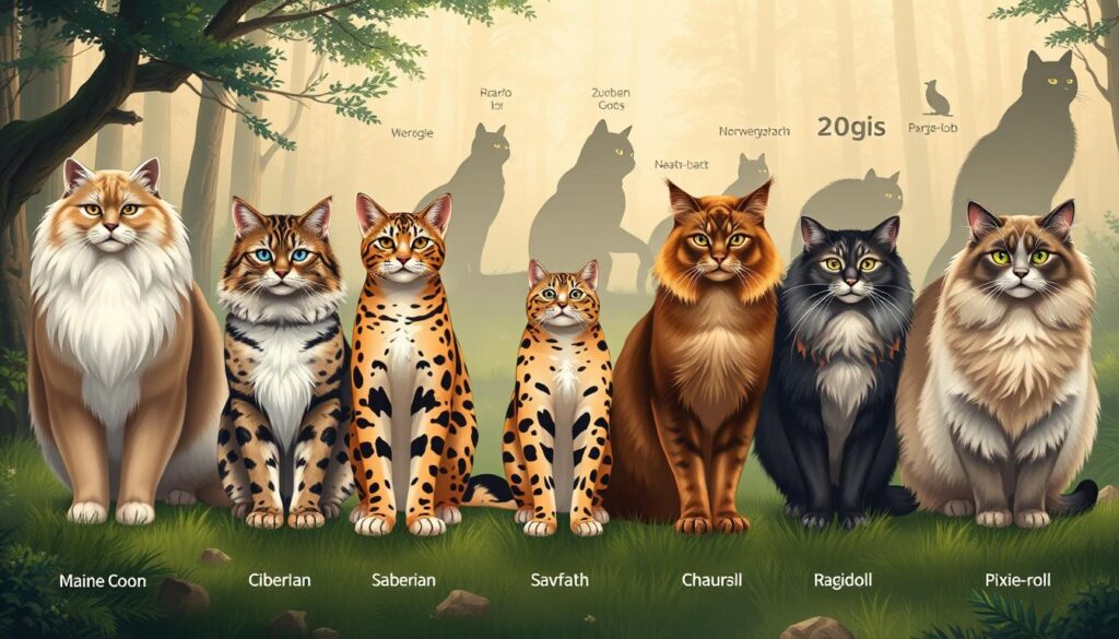 largest cat breeds comparison