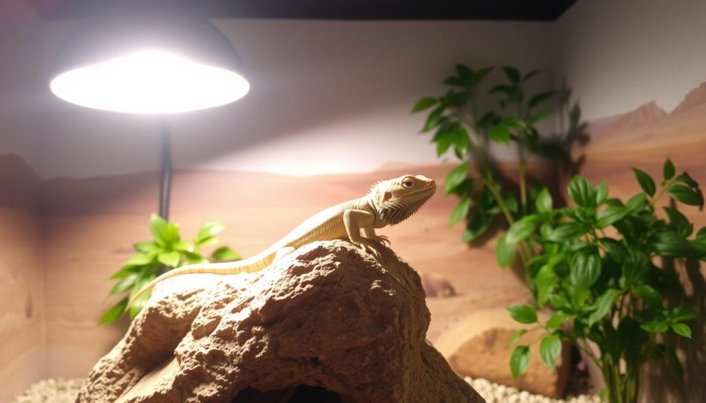bearded dragon basking spot setup