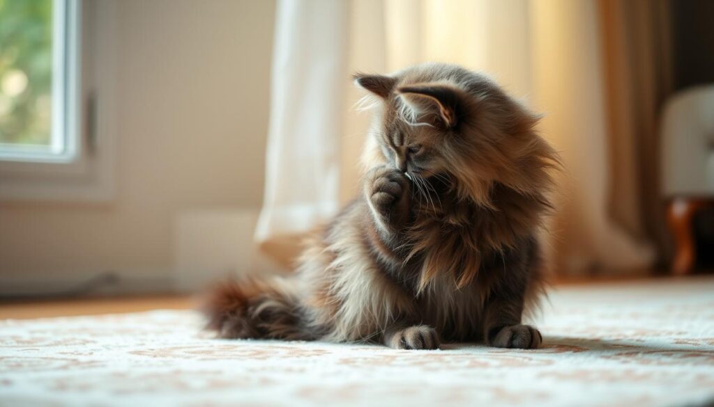 british longhair kitten grooming
